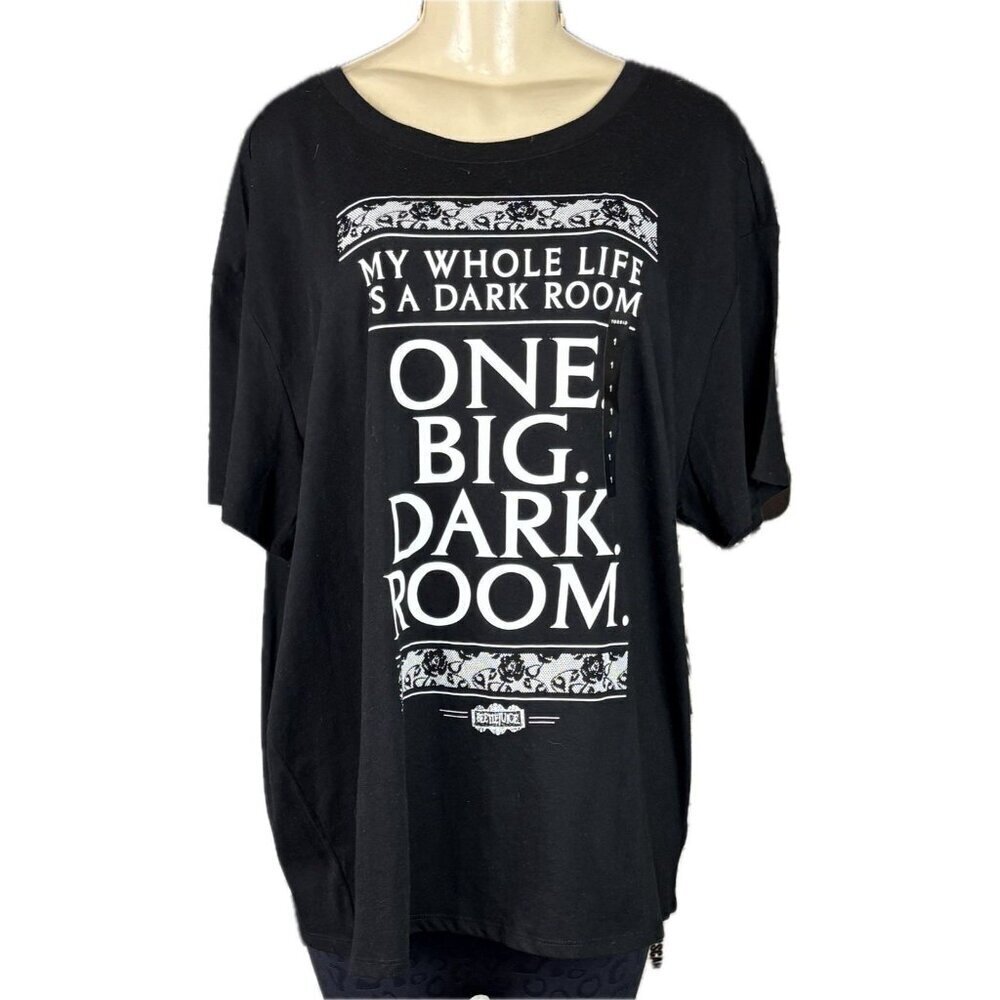 Ripple Junction 1/XL Black Beetlejuice My Dark Room Graphic Short Sleeve Tee - Picture 2 of 6